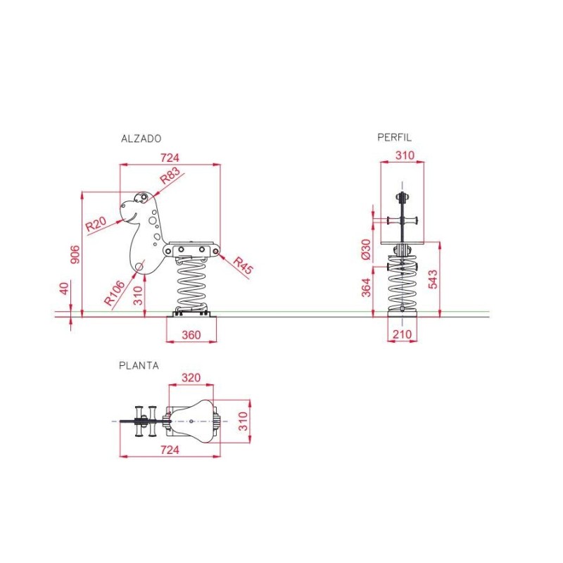 Balancín muelle DINO