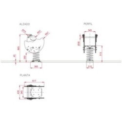 Balancín muelle HUEVO DINOSAURIO