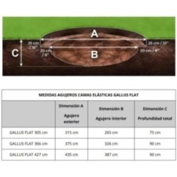 Cama elástica Gallus Plus Flat 427