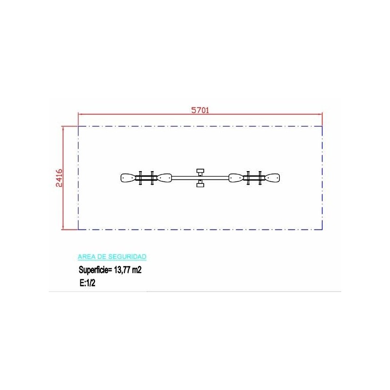 Balancín sube y baja BASKET (4 plazas)