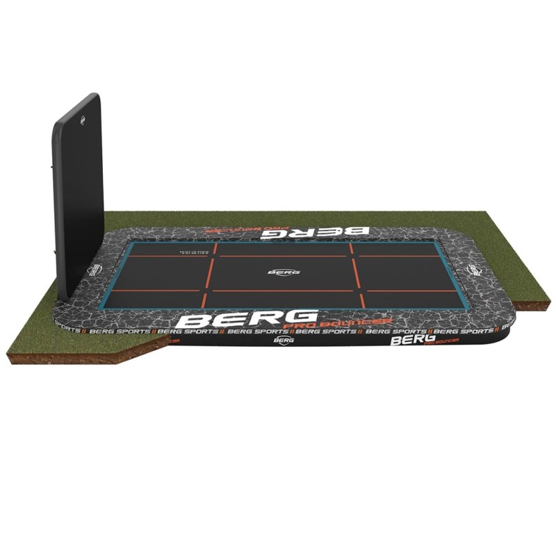 Cama elástica BERG Ultim Pro Bouncer FlatGround 500 + AeroWall 2x2 BLK&GRY