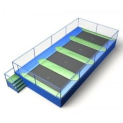 Camas elásticas en batería rectangulares