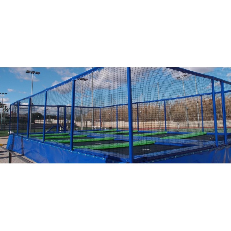 Camas elásticas en batería rectangulares