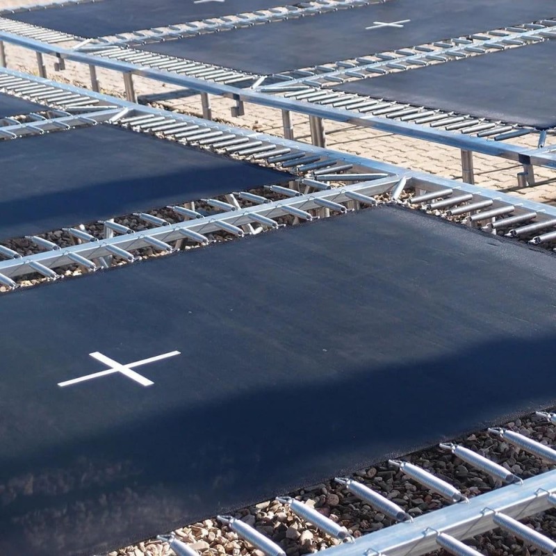 Camas elásticas en batería rectangulares