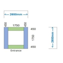 Camas elásticas en batería cuadradas