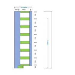 Camas elásticas en batería cuadradas