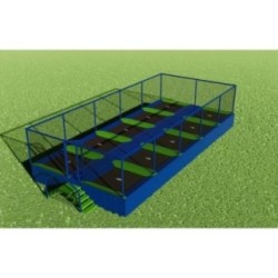 Camas elásticas en batería cuadradas