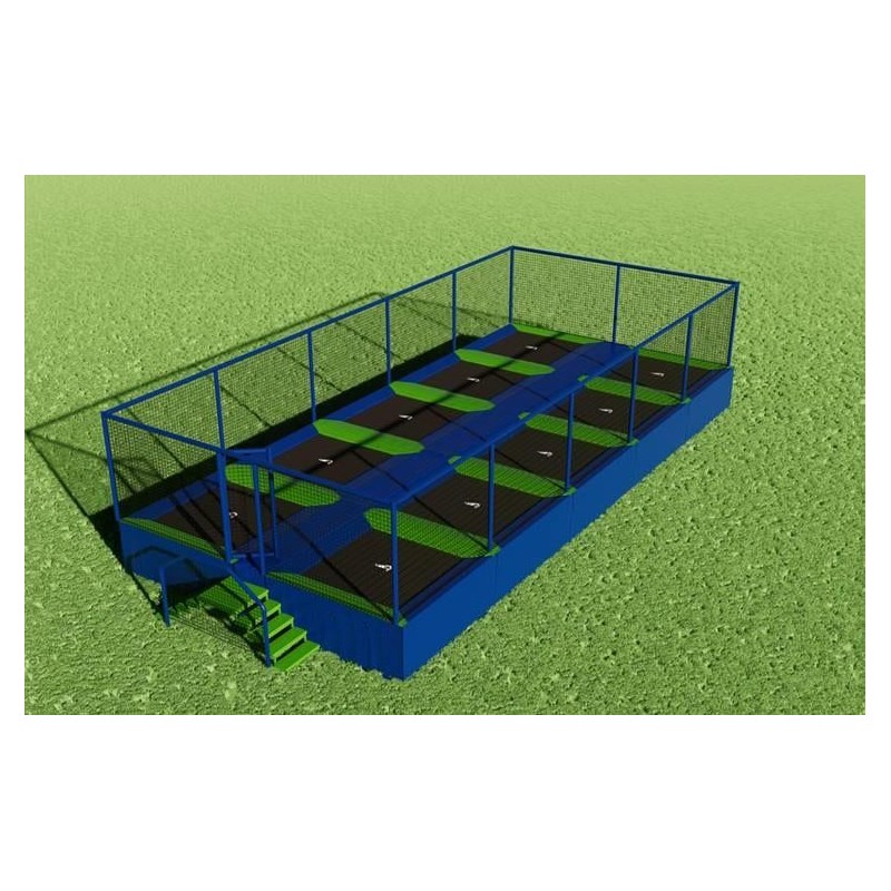 Camas elásticas en batería cuadradas