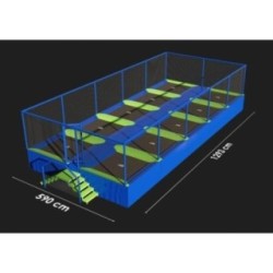 Camas elásticas en batería cuadradas