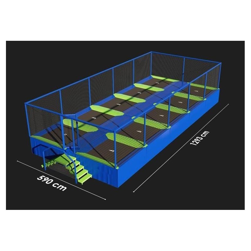 Camas elásticas en batería cuadradas