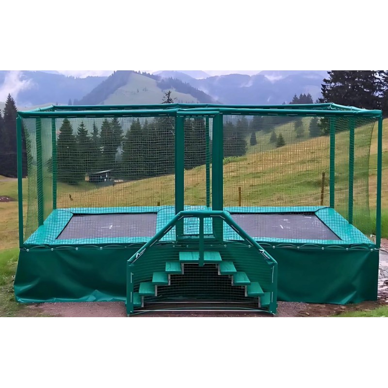 Camas elásticas en batería cuadradas