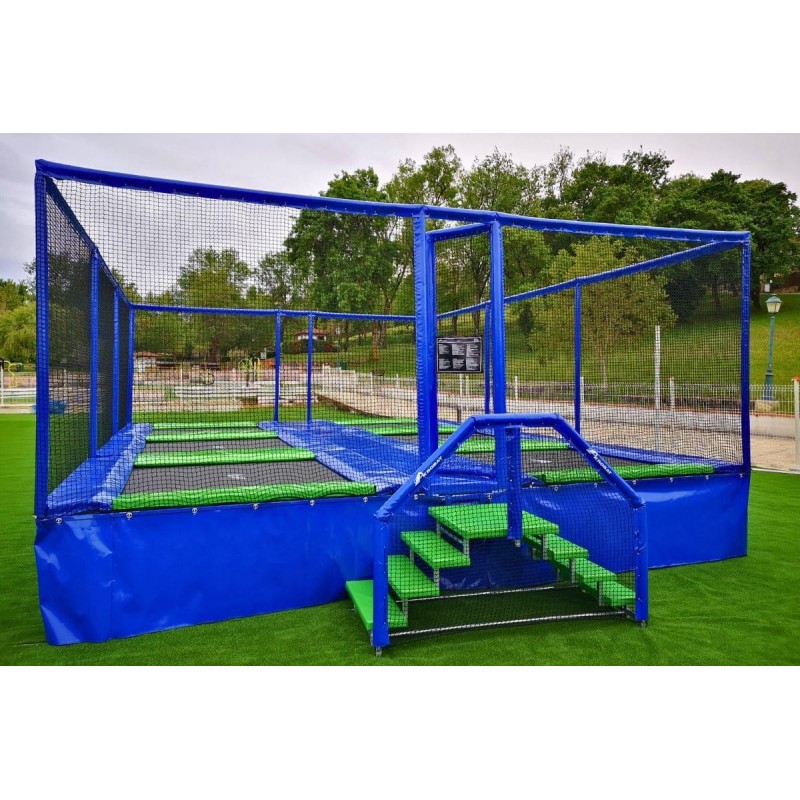 Camas elásticas en batería cuadradas