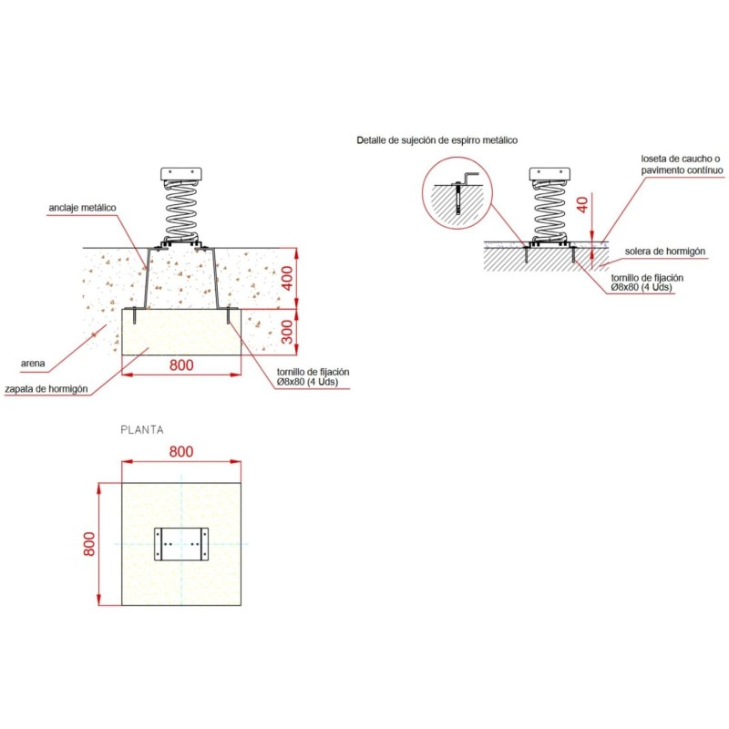 Balanço mola painel duplo BALEIA