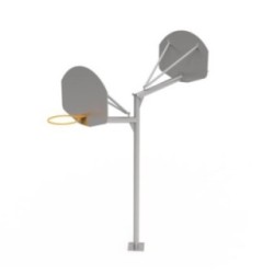 Canasta de Básquet Doble para Uso Público