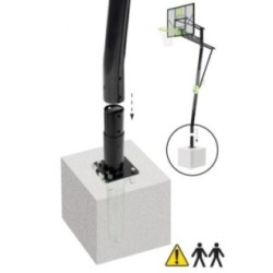Canasta de baloncesto Galaxy fija (aro fijo)