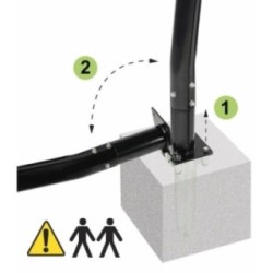 CESTO DE BASQUETE GALAXY FIXO com aro flexível