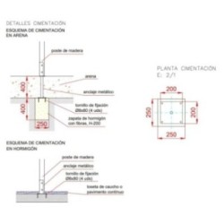 Cartell informatiu 100x120 cm pal de fusta