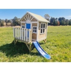 MASGAMES VISBY casa de brincar elevada [60 cm de altura] madeira com painéis