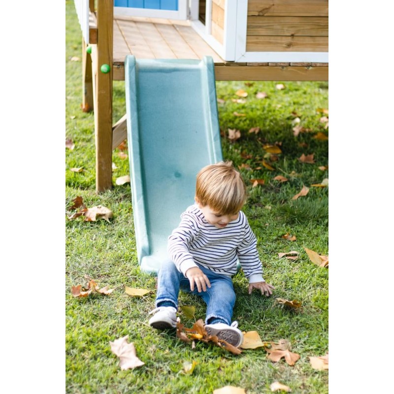 MASGAMES VISBY casa de brincar elevada [60 cm de altura] madeira com painéis