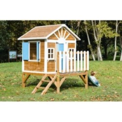 MASGAMES VISBY casa de brincar elevada [60 cm de altura] madeira com painéis