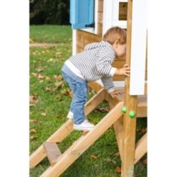 MASGAMES VISBY casa de brincar elevada [60 cm de altura] madeira com painéis