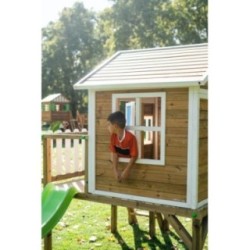 MASGAMES VISBY casa de brincar elevada [90 cm de altura] madeira com painéis