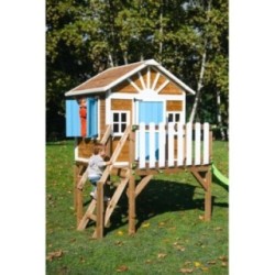 MASGAMES VISBY casa de brincar elevada [90 cm de altura] madeira com painéis