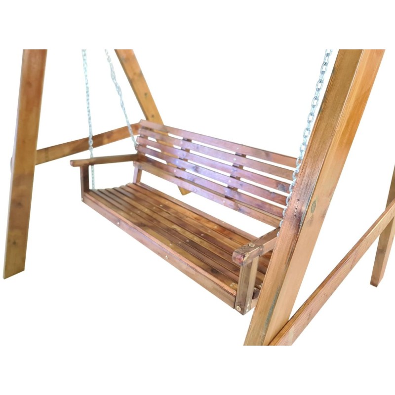 Banco de baloiço de madeira para exterior MASGAMES ELNA L