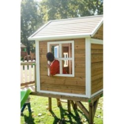 MASGAMES VISBY casa de brincar elevada [90 cm de altura] madeira com painéis