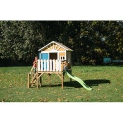 MASGAMES VISBY casa de brincar elevada [90 cm de altura] madeira com painéis