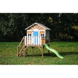 MASGAMES VISBY casa de brincar elevada [90 cm de altura] madeira com painéis