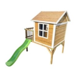 MASGAMES VISBY casa de brincar elevada [90 cm de altura] madeira com painéis