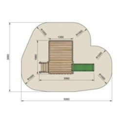 Casita infantil elevada MASGAMES LOLLIPOP XL [90 cm altura]