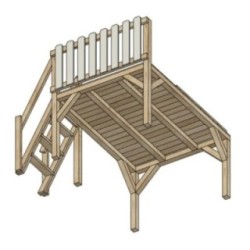 Casita infantil elevada MASGAMES LOLLIPOP XL [90 cm altura]