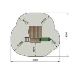 Casita infantil elevada MASGAMES LOLLIPOP AZUL