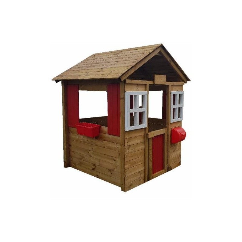 Casinha infantil de madeira MASGAMES MORANGO DELUXE XL