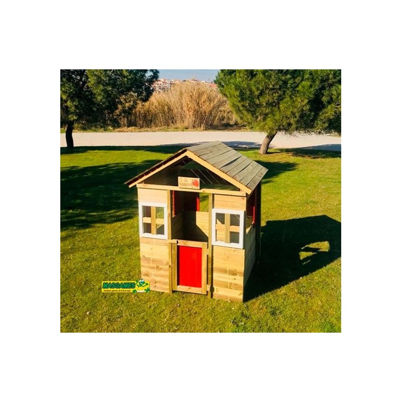 Casinha infantil de madeira MASGAMES MORANGO DELUXE XL