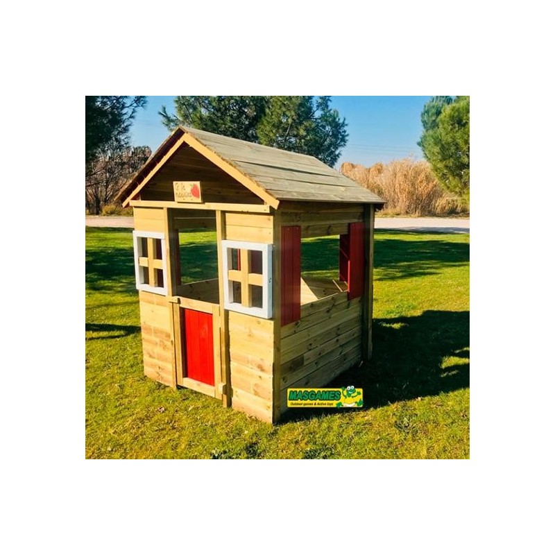 Casinha infantil de madeira MASGAMES MORANGO DELUXE XL