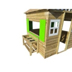 Casita infantil de madera MASGAMES LOLLIPOP XXL HORECA con cocinita