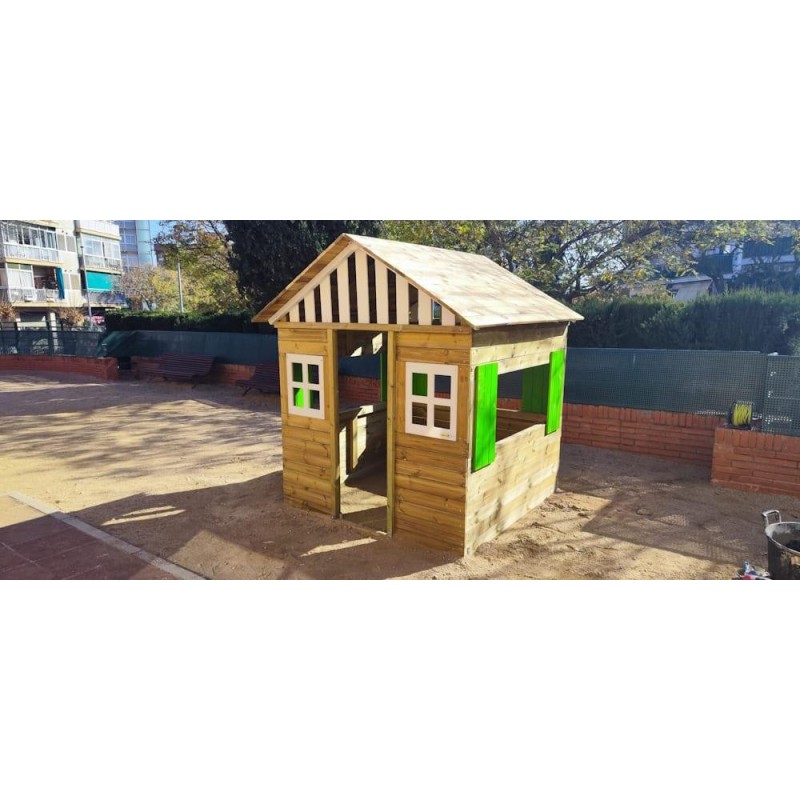 Casita infantil de madera MASGAMES LOLLIPOP XXL HORECA con cocinita