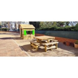 Casita infantil de madera MASGAMES LOLLIPOP XXL HORECA con cocinita