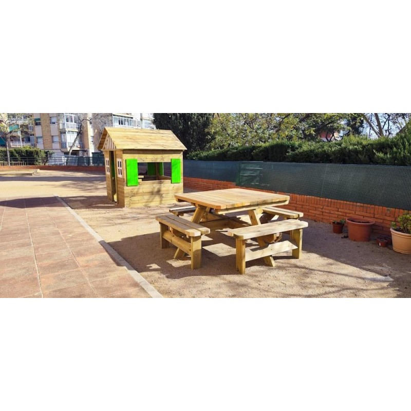 Casita infantil de madera MASGAMES LOLLIPOP XXL HORECA con cocinita