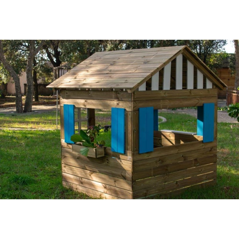 Caseta infantil de fusta MASGAMES LOLLIPOP XL BLAVA