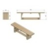 Banco de madera para exterior MASGAMES CALELLA