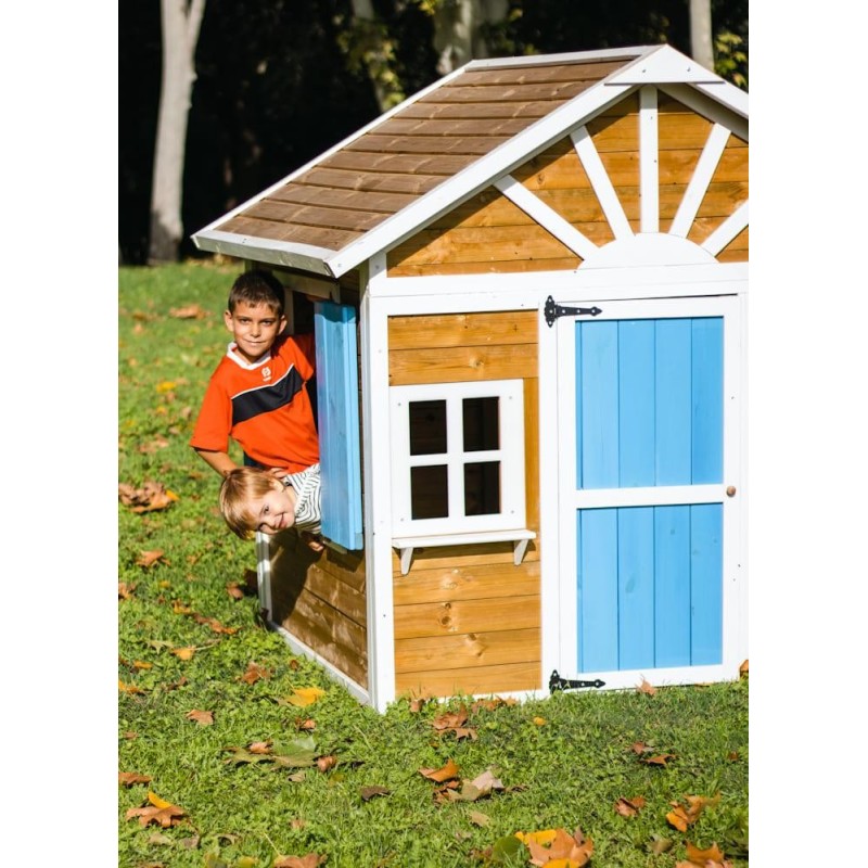 Casita infantil MASGAMES VISBY madera panelada