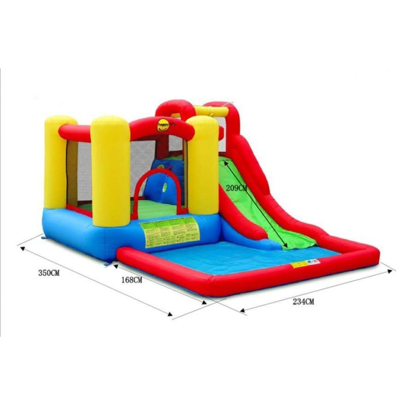 Castillo hinchable acuático Salta & Splash con cañón de agua