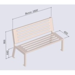 Banco de madera de roble SILAOS