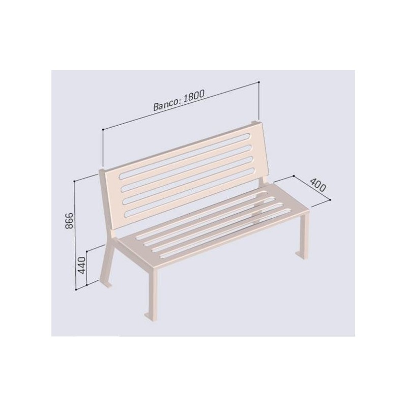 Banco de madera de roble SILAOS