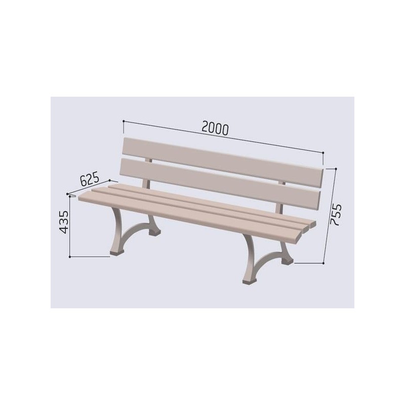 Banco Mora Carvalho 180 cm