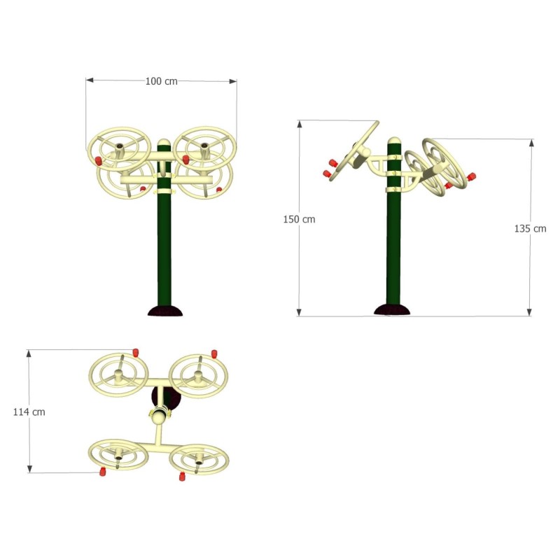 Aparell Biosaludable Remolí doble (Volants)